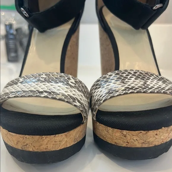 Jimmy Choo Neston Snake Wedge Sandal size 37.5 - Picture 6 of 8